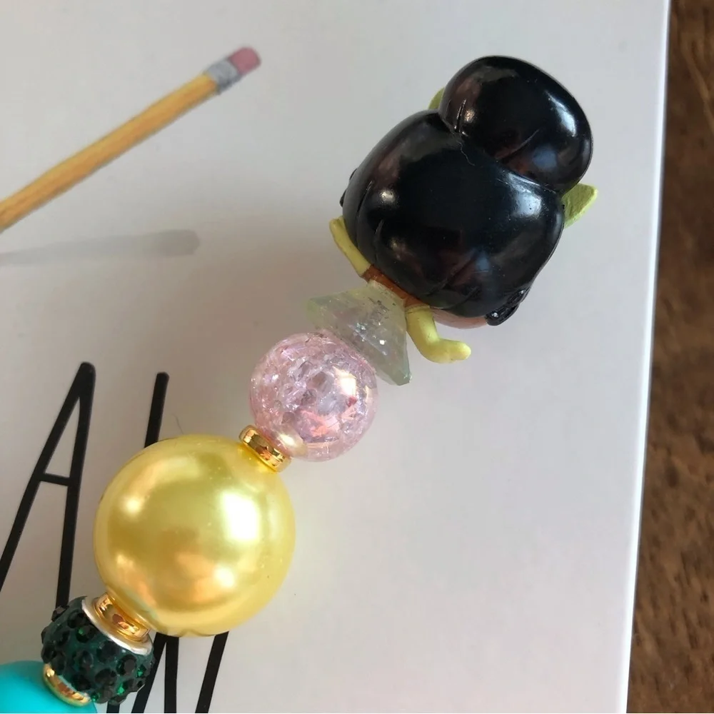 Disney doorables: The Princess and The Frog: Princess Tiana handmade beaded pen